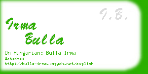 irma bulla business card